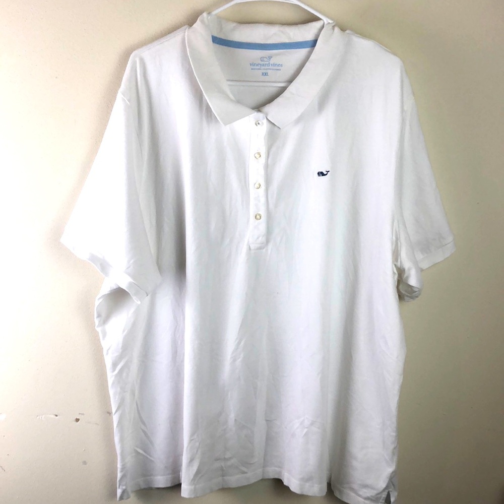 VV polo shirt Vineyard, vines, men’s XXL white polo golf pull over